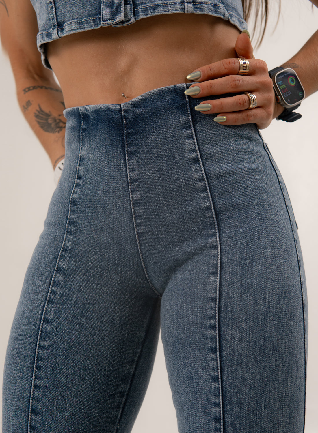 Push Up Women's High Rise Palazzo Jeans