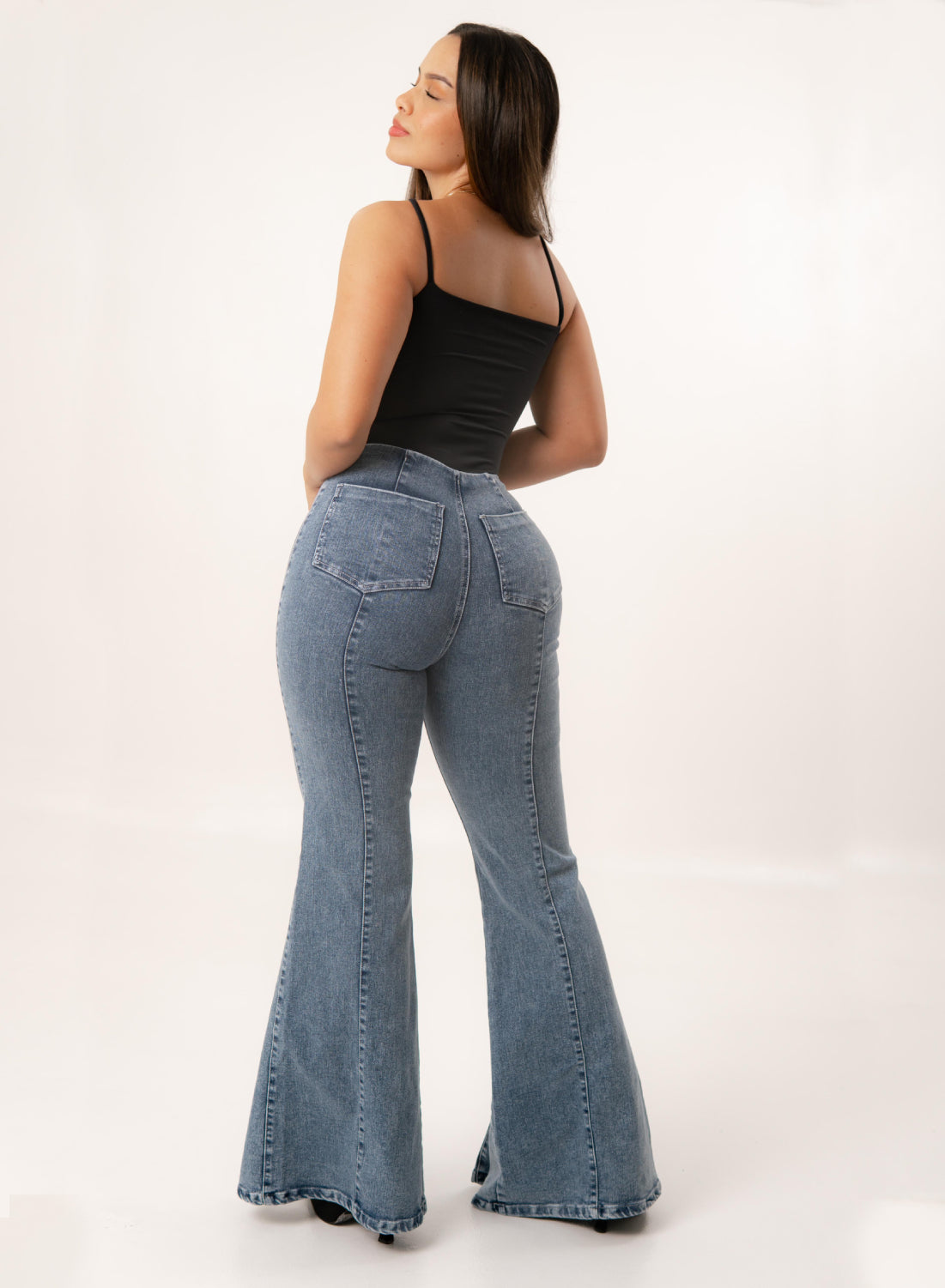 Push Up Women's High Rise Palazzo Jeans