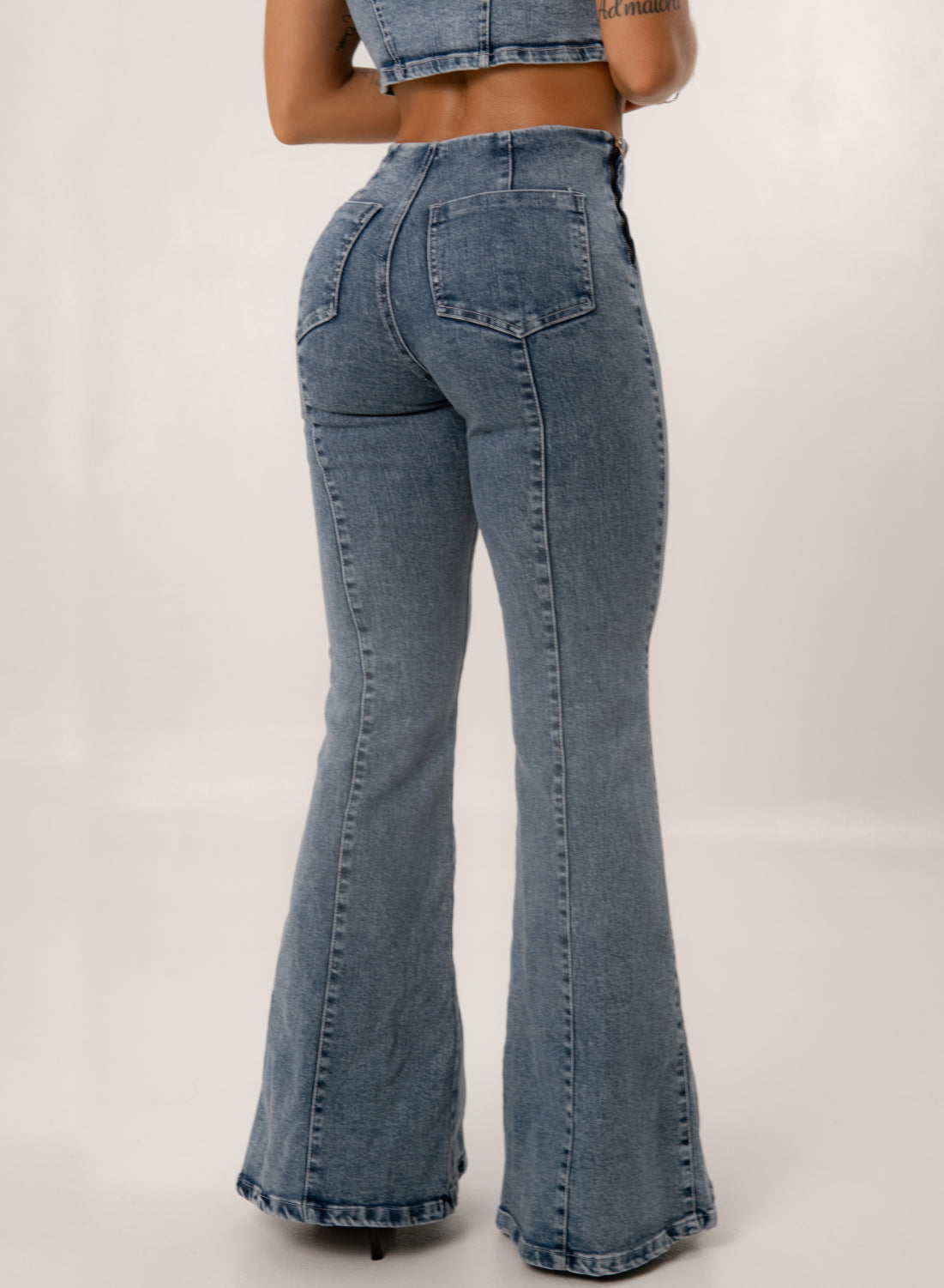 Push Up Women's High Rise Palazzo Jeans