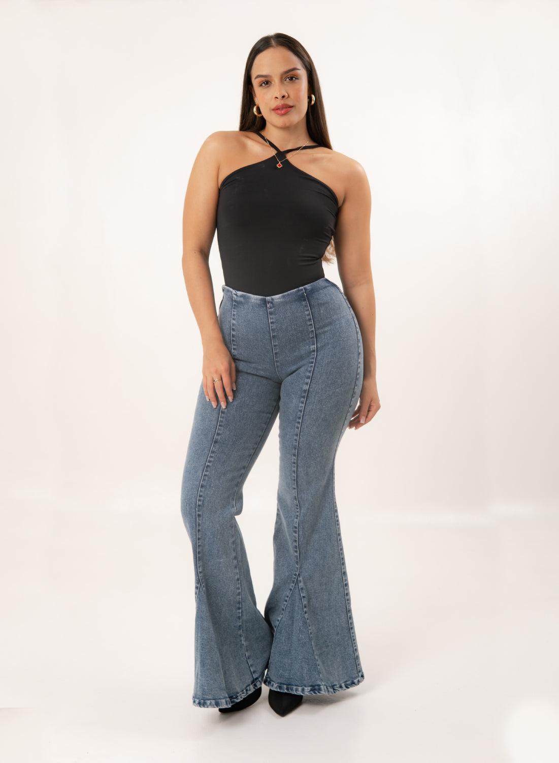Push Up Women's High Rise Palazzo Jeans