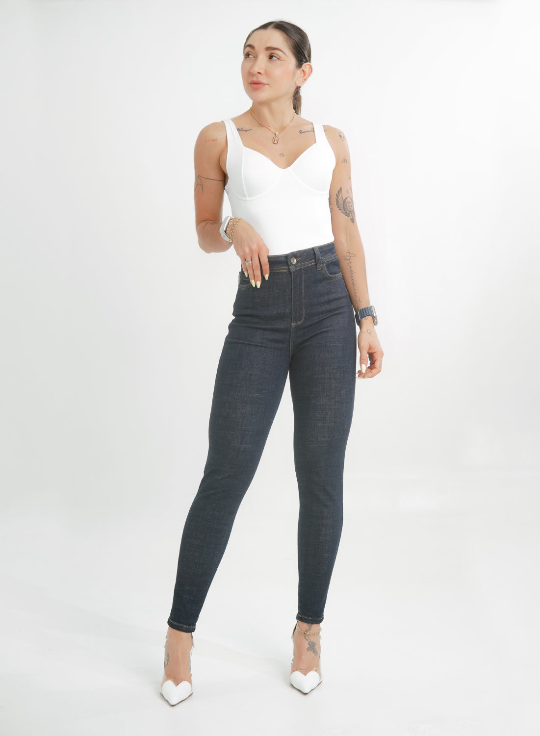 Women's High Rise Skinny Jeans Alien  summer