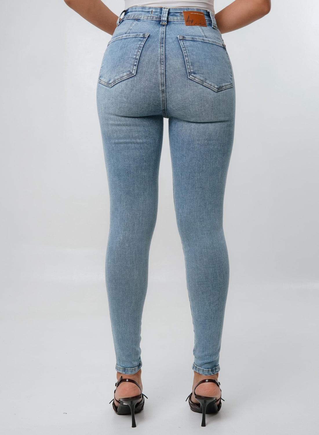 High Rise Skinny Alien Jeans