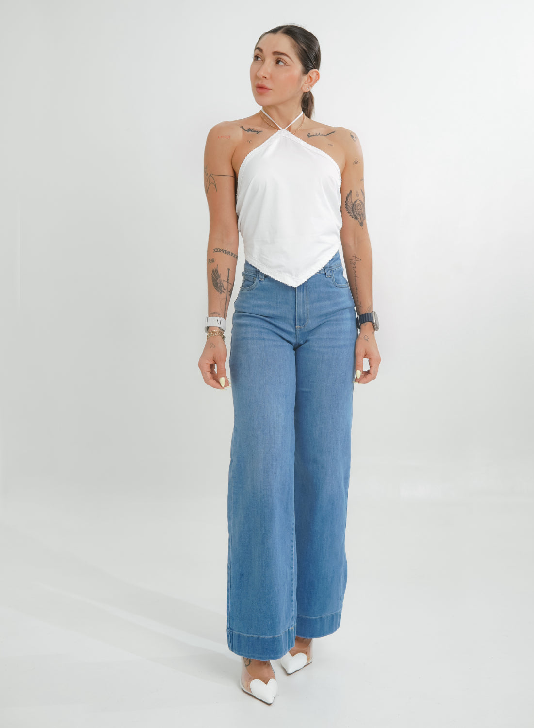 Women's High Rise Classic Mom Flare Jeans