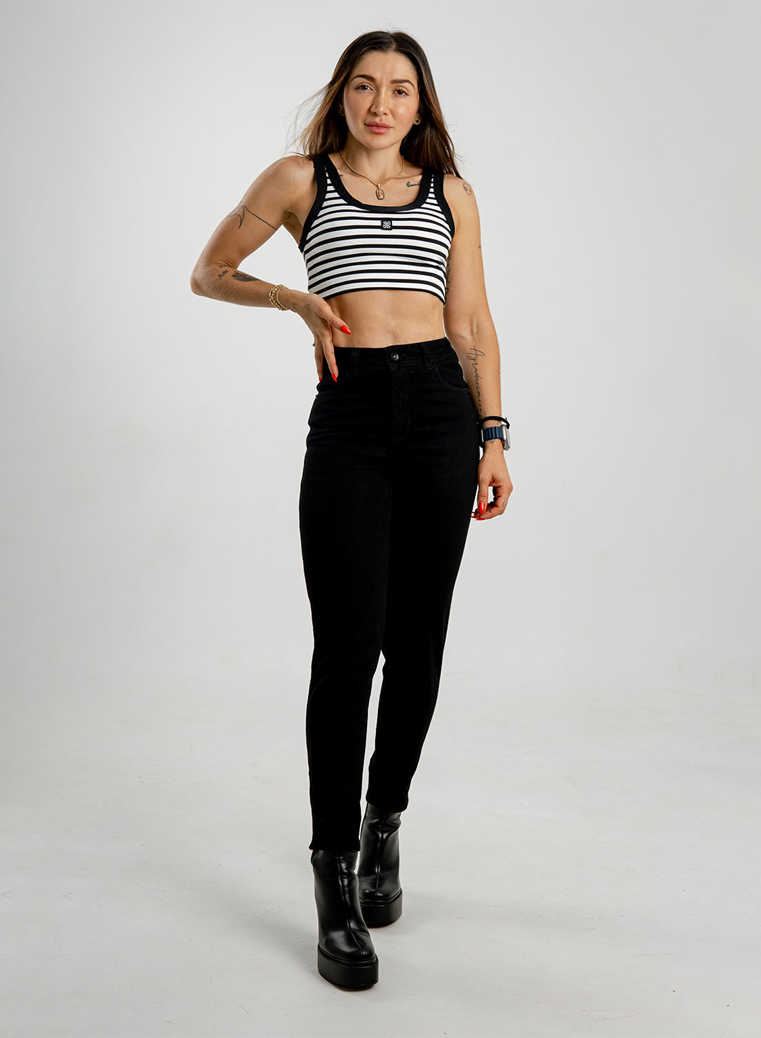 Black High Rise Mom Jeans