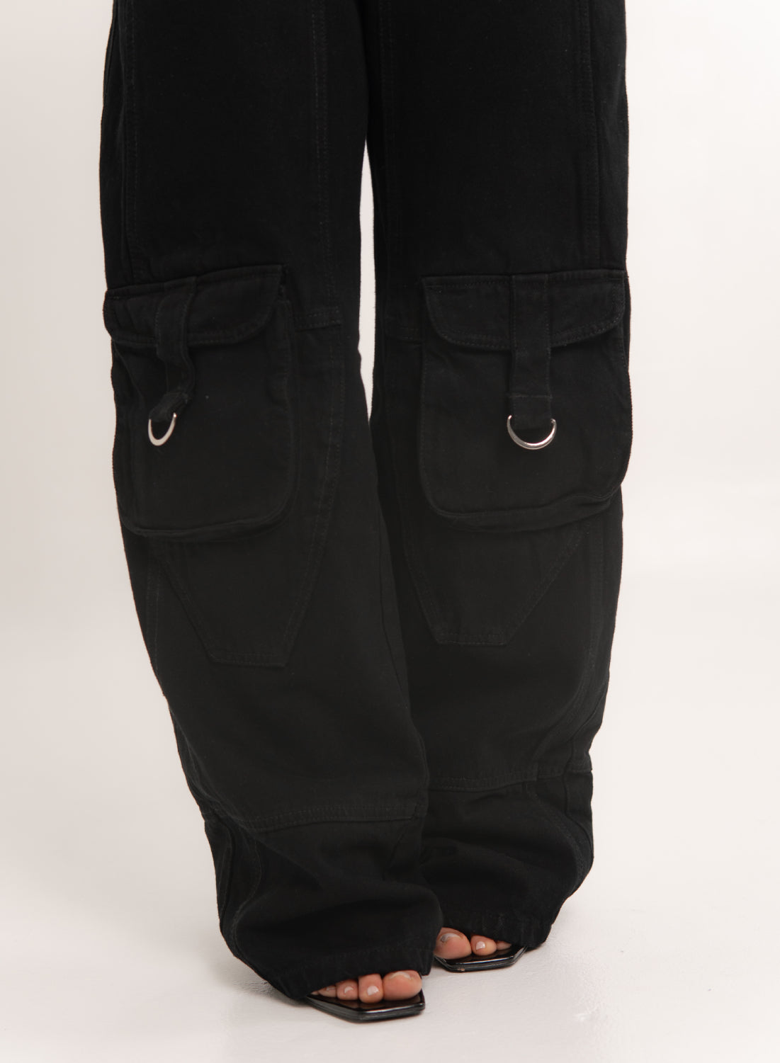 Women`s Black  Cargo Jeans