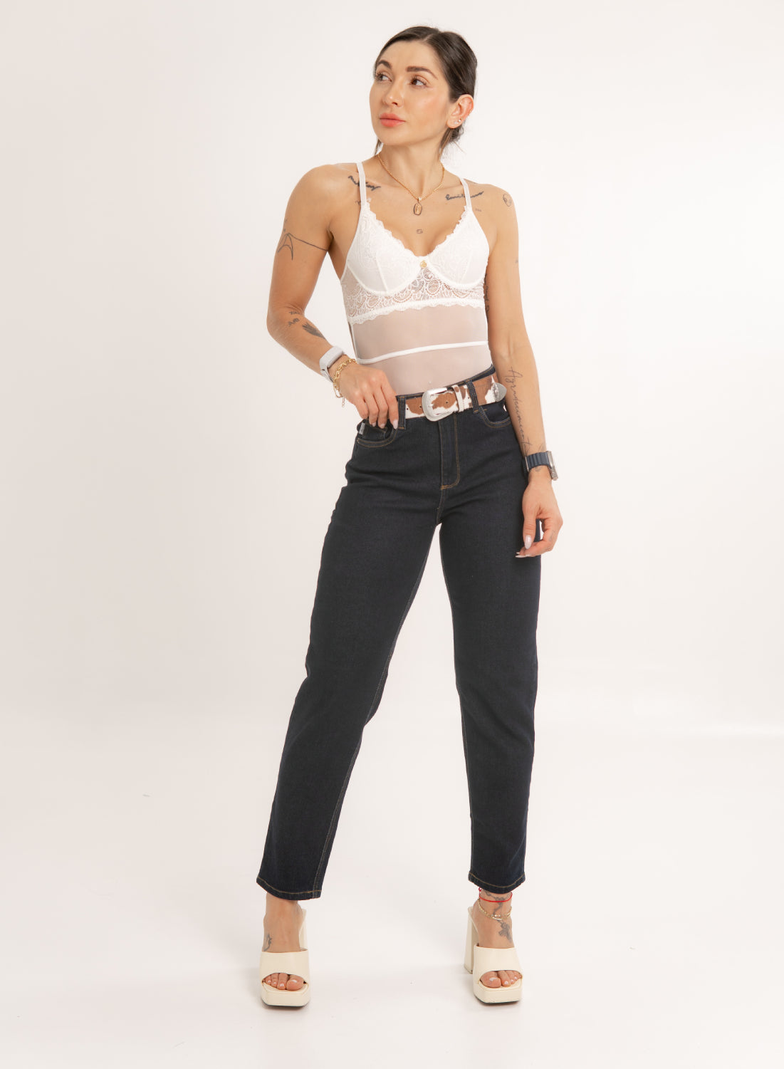 Women's Classic Mid Rise Mom Jeans ALIEN JEANS