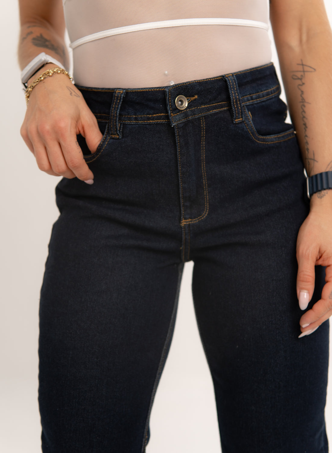 Women's Classic Mid Rise Mom Jeans ALIEN JEANS