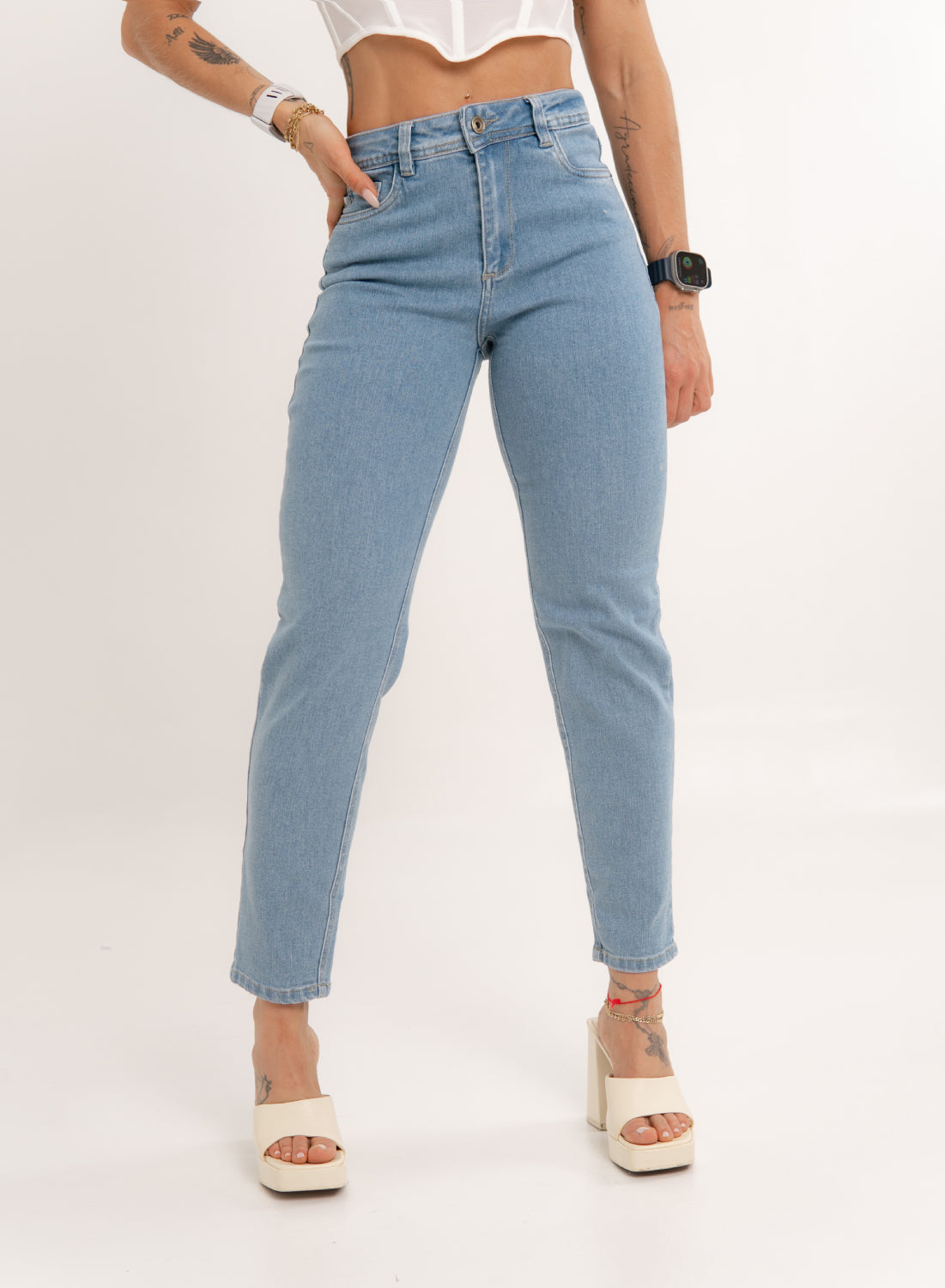 Women's Classic Mid Rise Mom Jeans