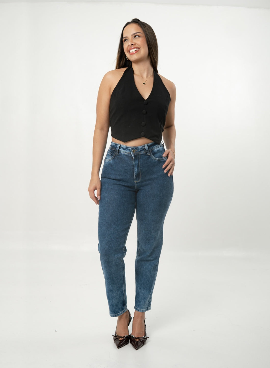 Women's Classic Mid Rise Mom Jeans