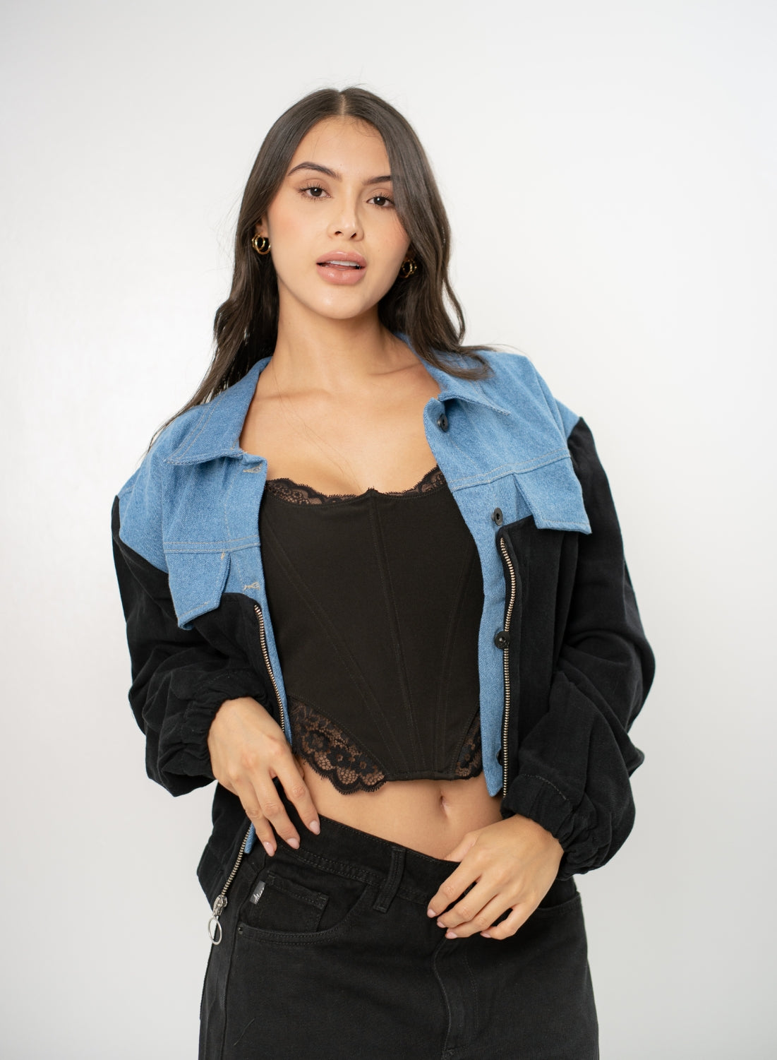 Soho - Women's Bomber Denim Jacket