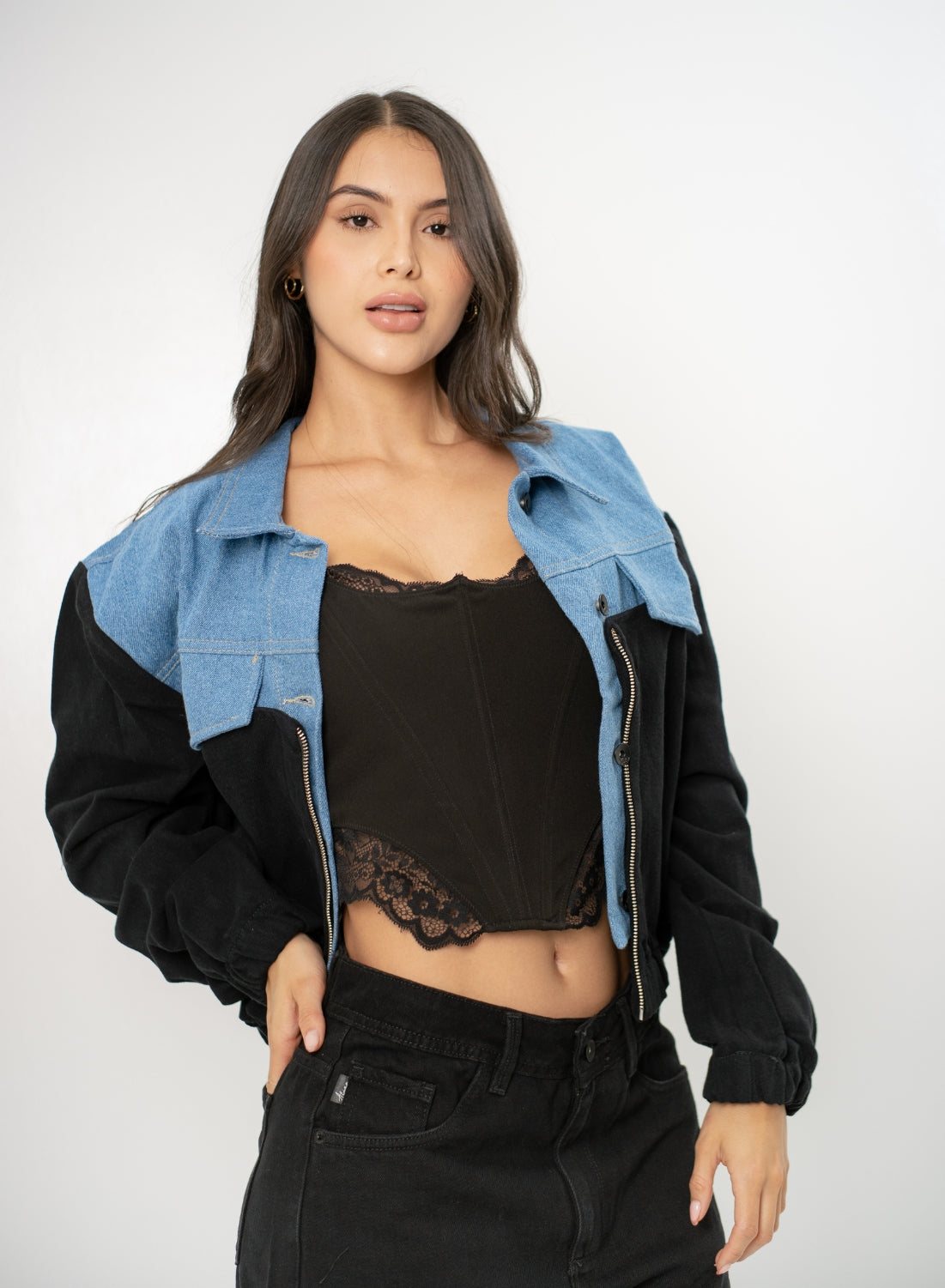 Soho - Women's Bomber Denim Jacket