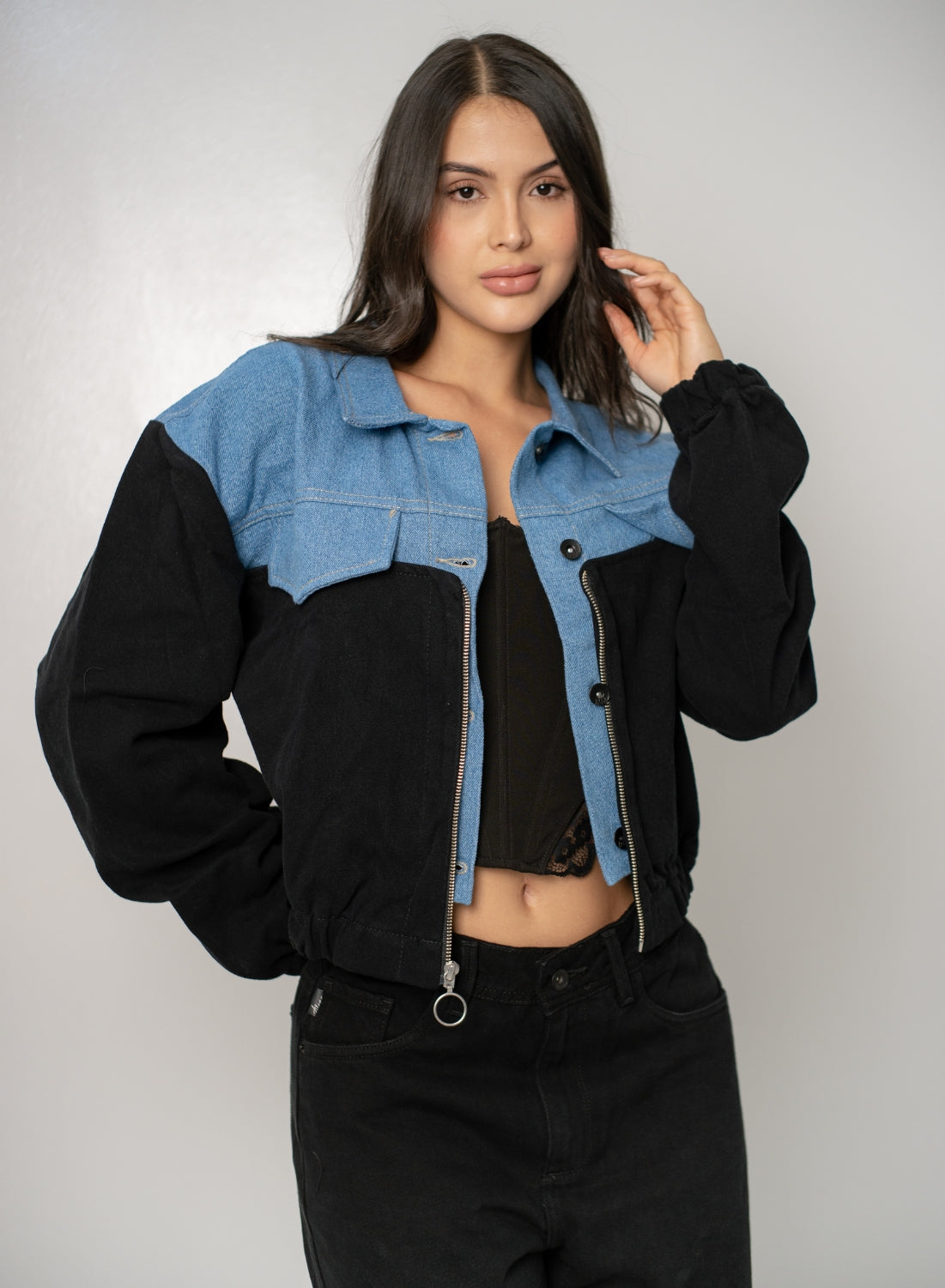 Soho - Women's Bomber Denim Jacket