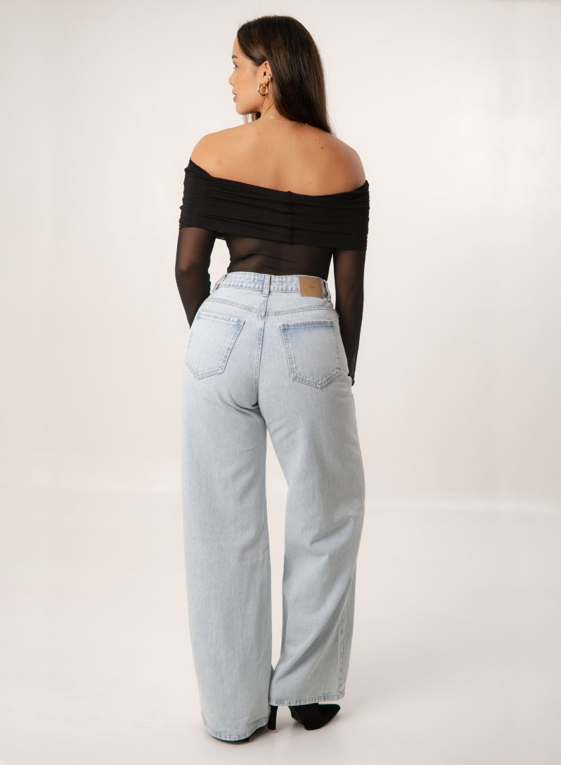 Mid Rise Straight Jeans
