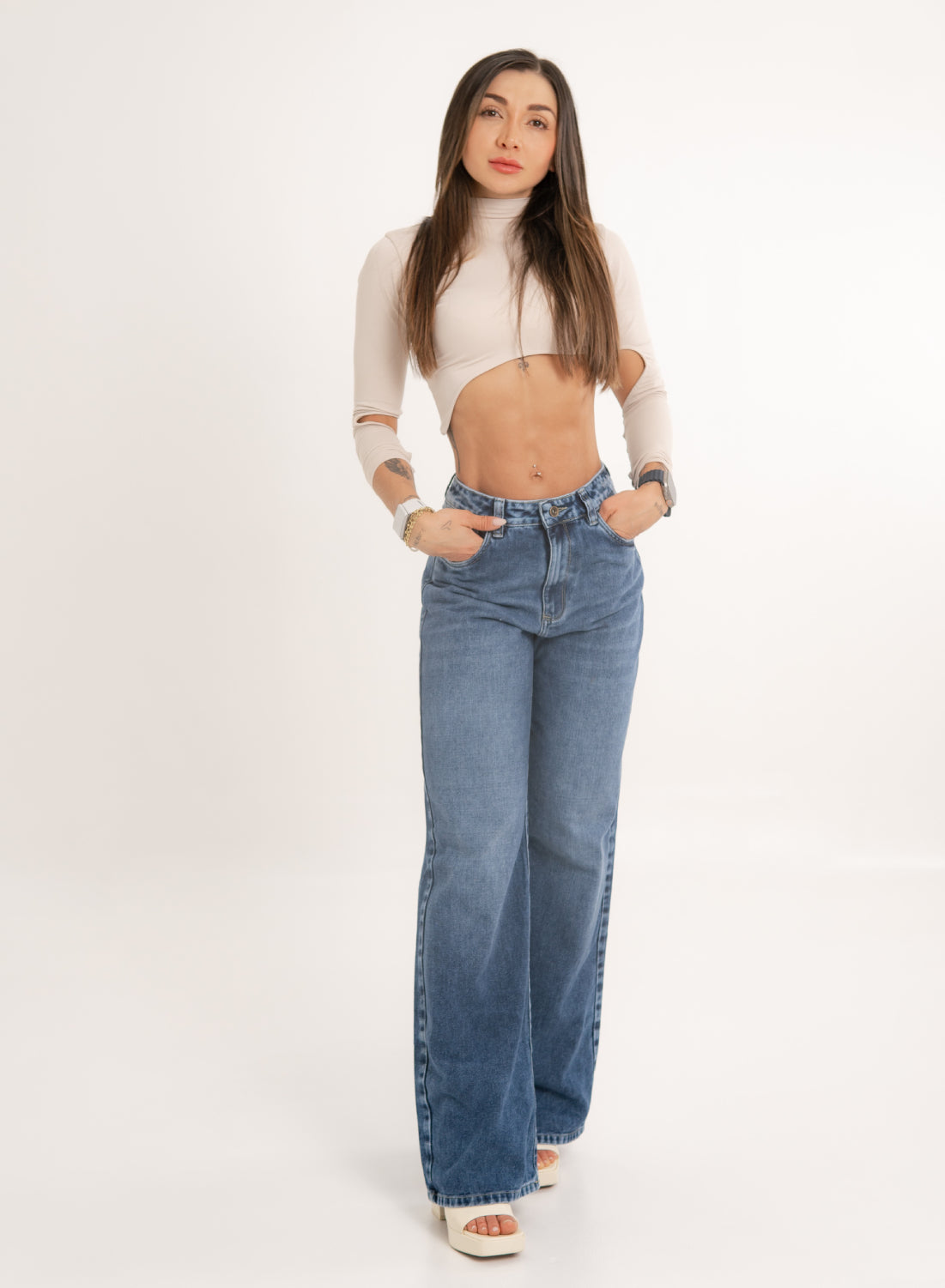 Women's Mid Rise Straight Jeans alien jeans denim