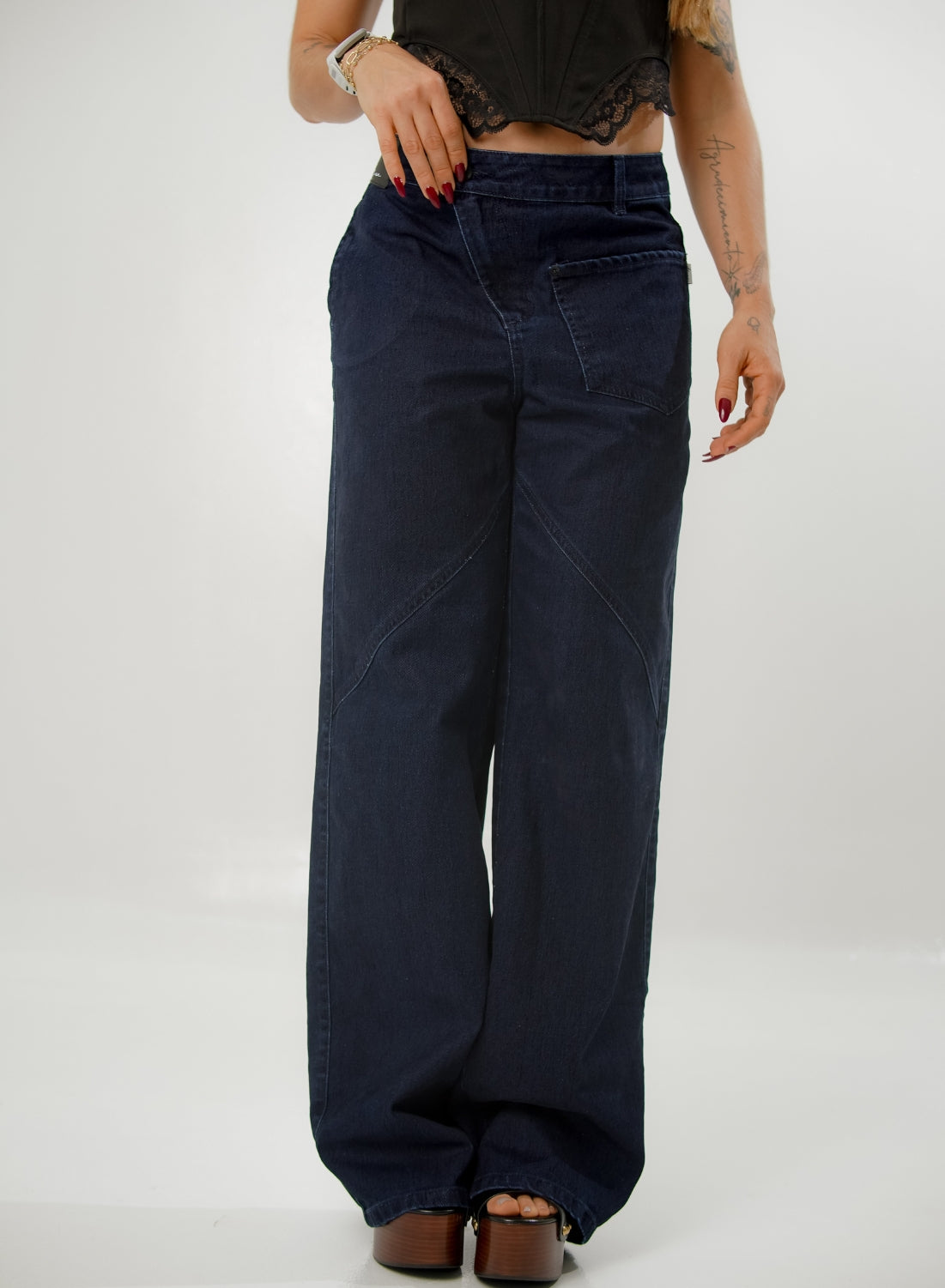 Women's  Low Rise Straight dARK bLUE Jeans