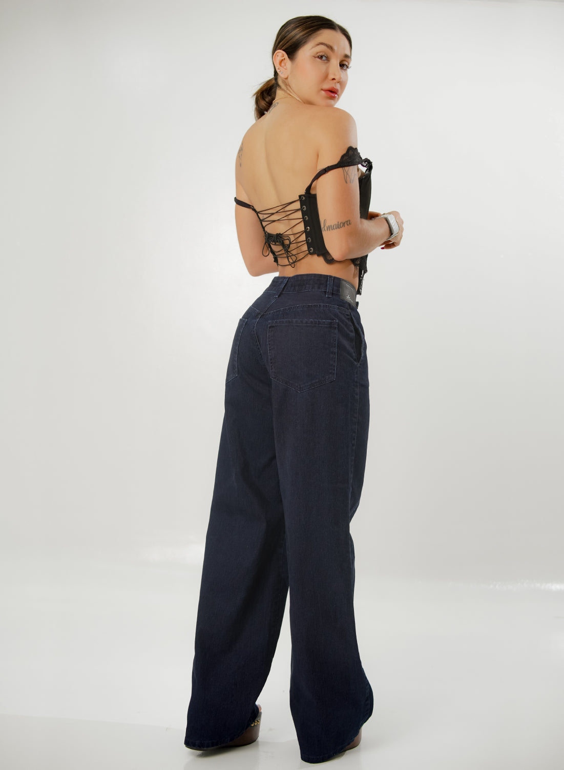 Women's  Low Rise Straight dARK bLUE Jeans