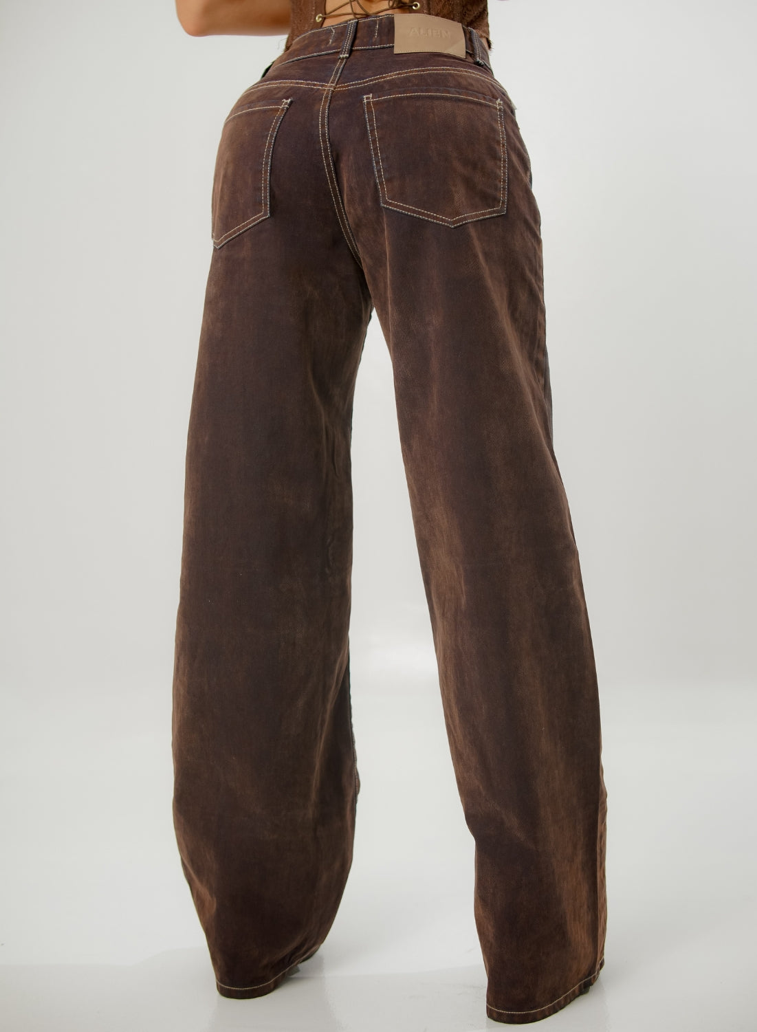 Women's Low Rise Straight Wine Jeans