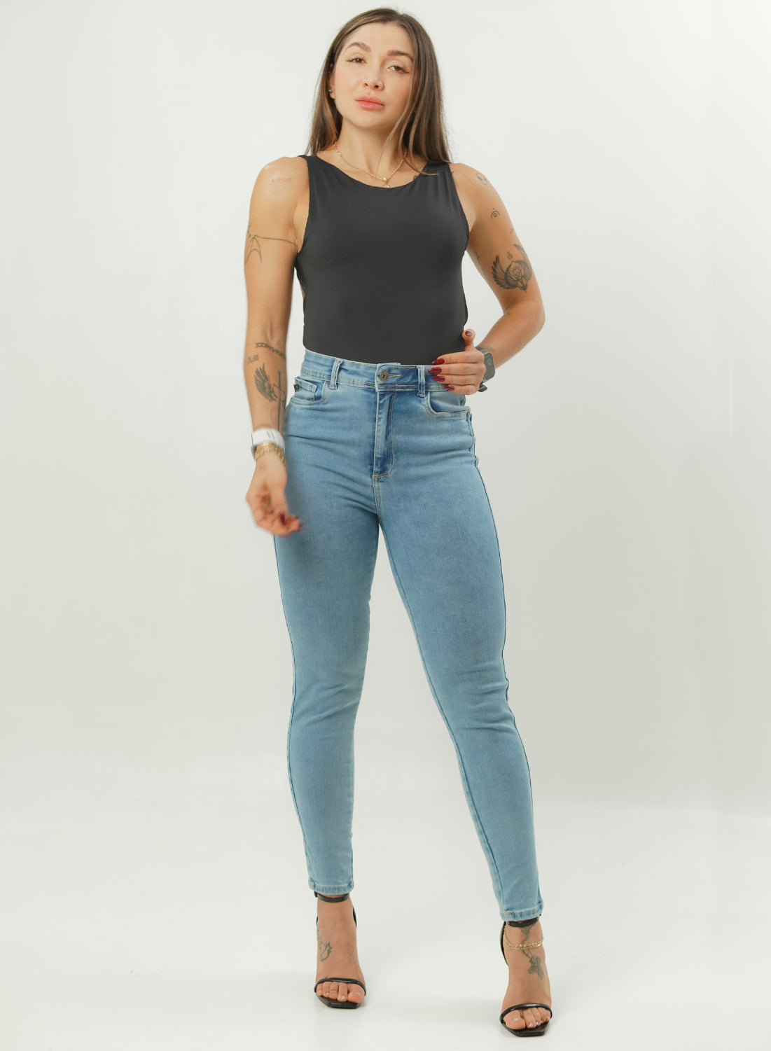ONE SIZE SKINNY BLUE ALIEN JEANS