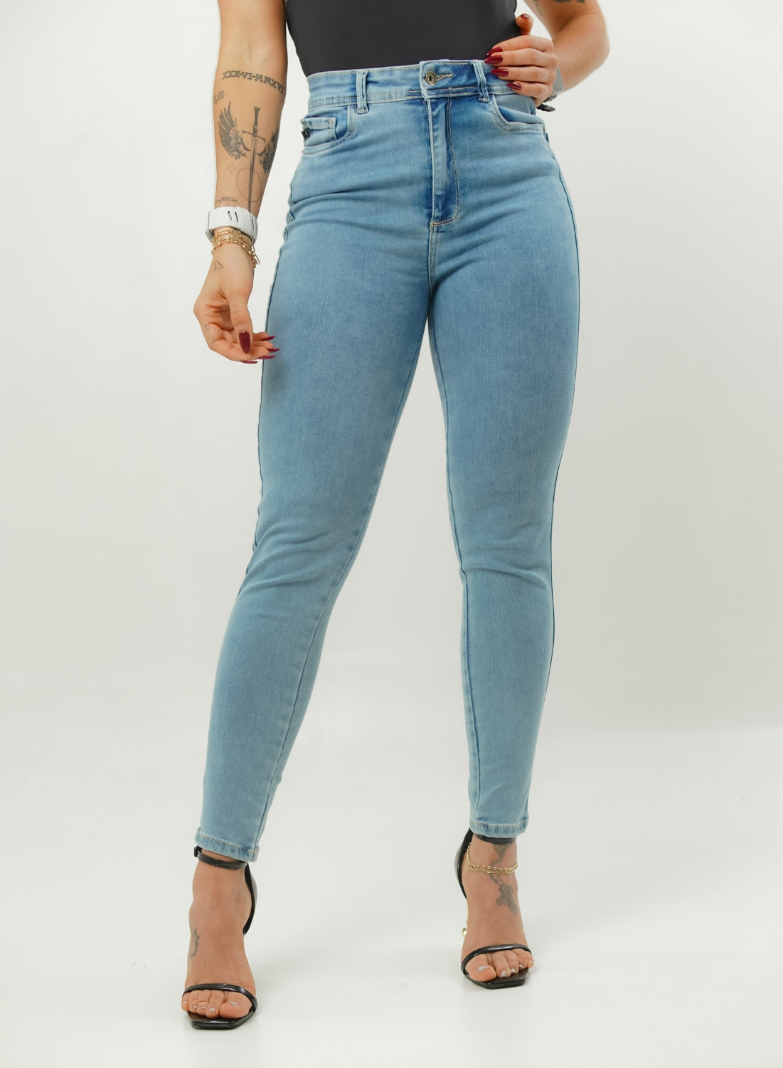 ONE SIZE SKINNY BLUE ALIEN JEANS
