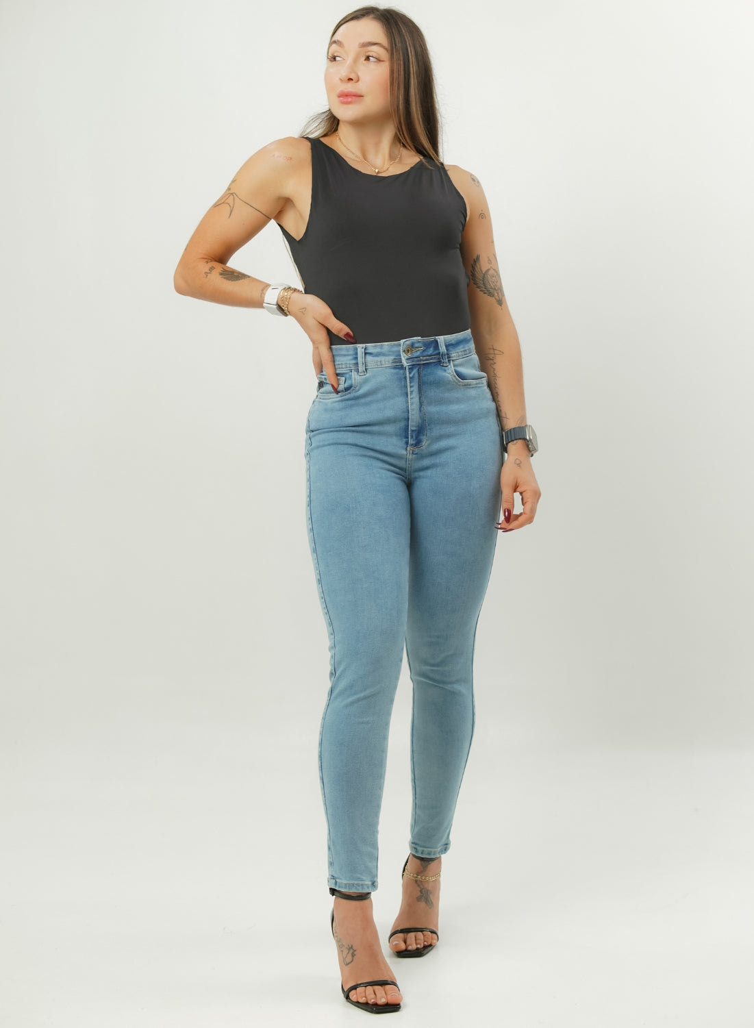 ONE SIZE SKINNY BLUE ALIEN JEANS