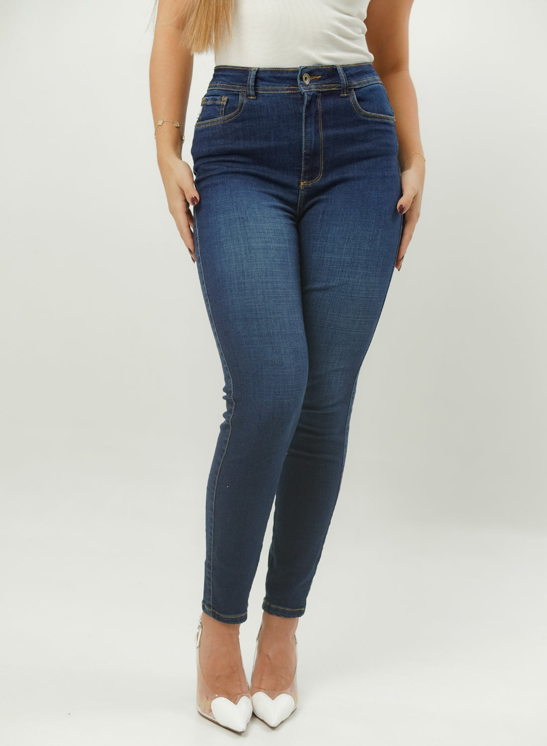ONE SIZE SKINNY BLUE ALIEN JEANS