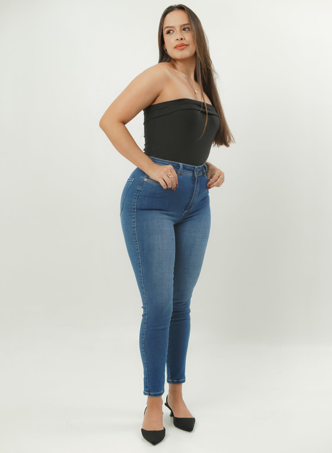 ONE SIZE SKINNY BLUE ALIEN JEANS