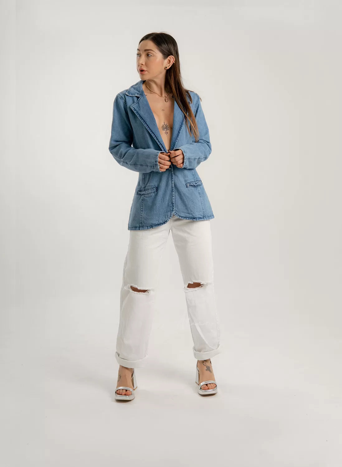 Women's Denim Blazer