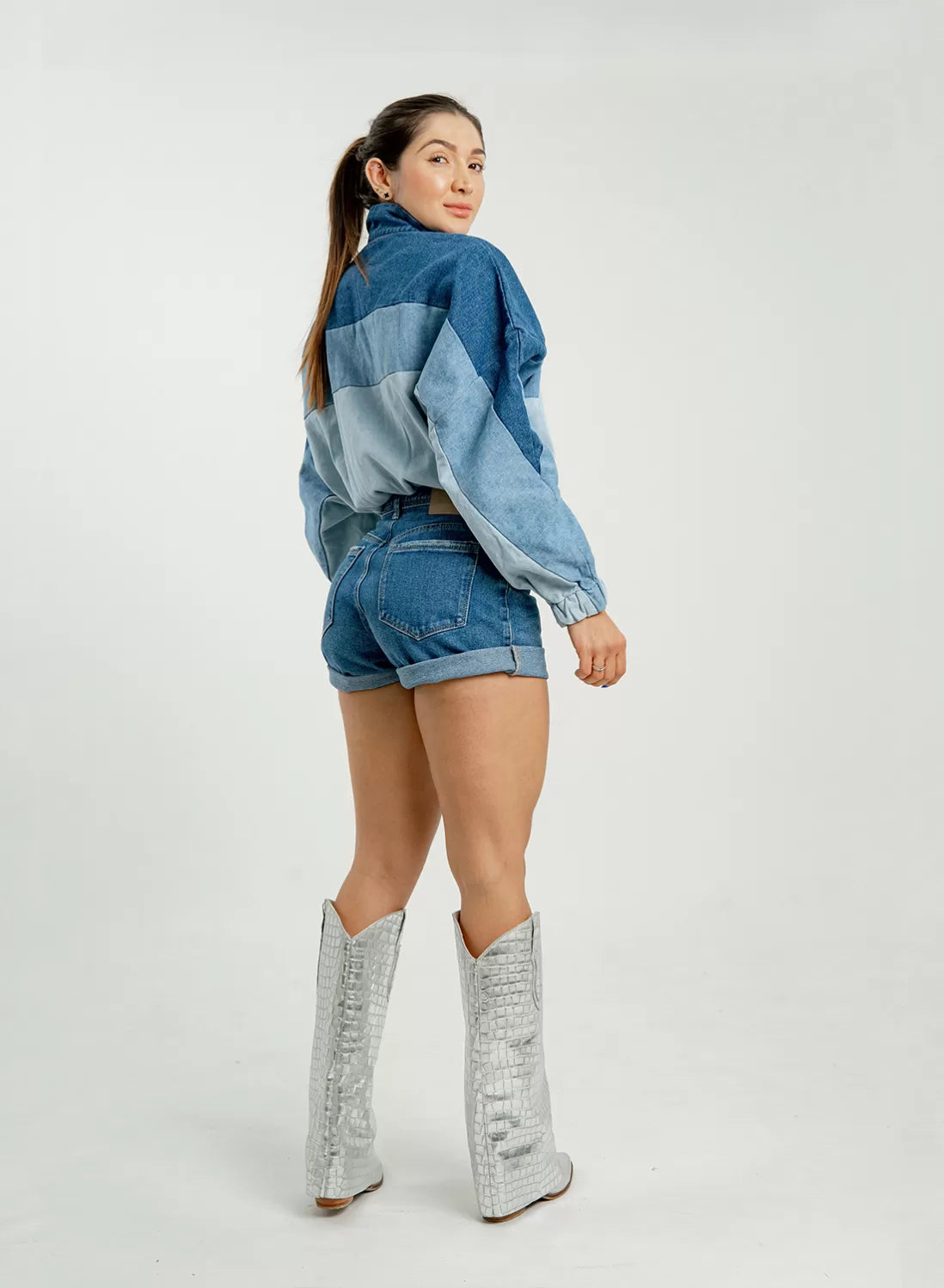 DENIM BOMBER JACKET