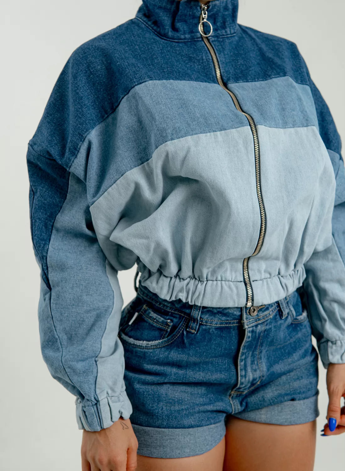 DENIM BOMBER JACKET