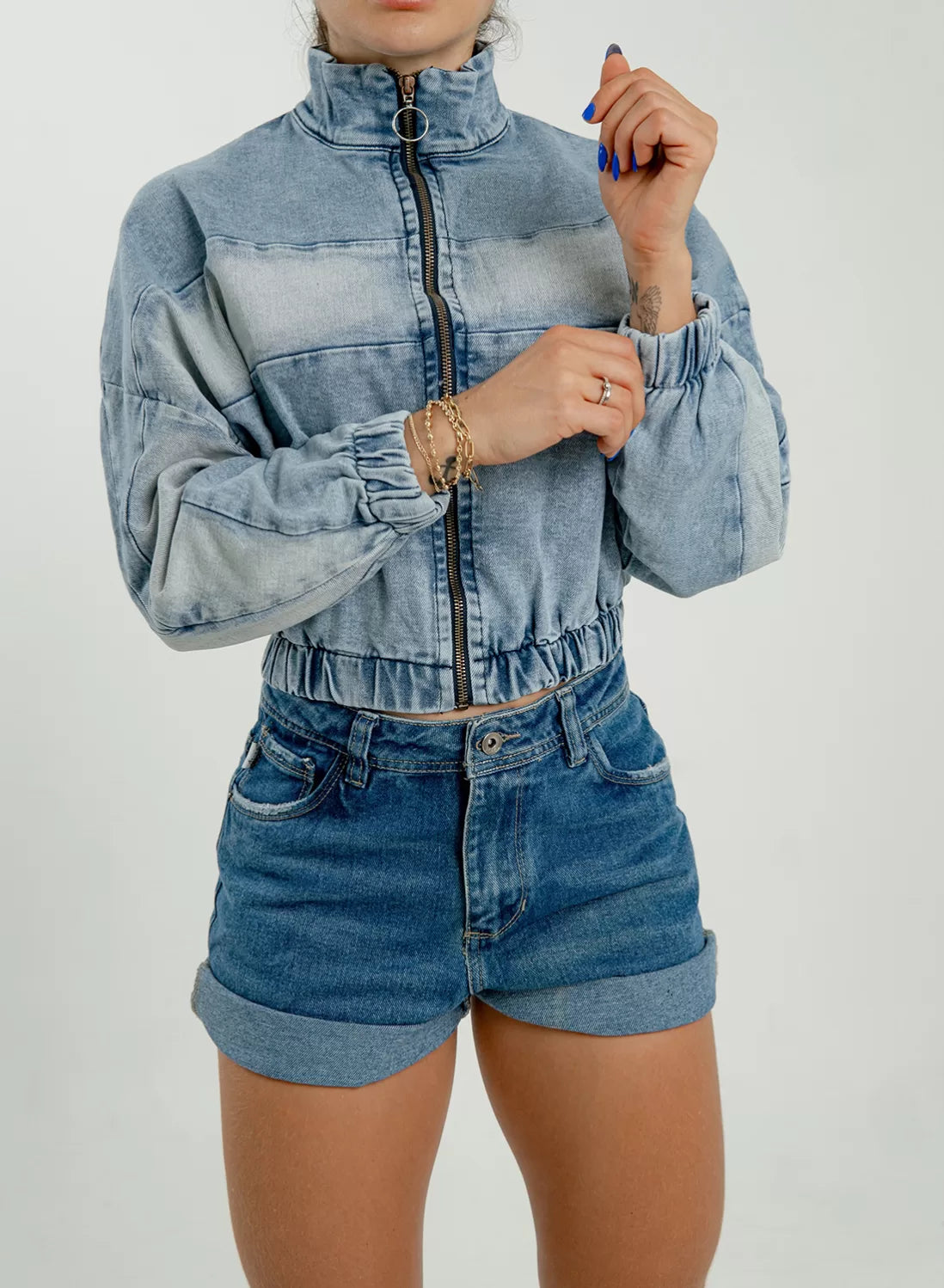 Women's Bomber Denim Jacket