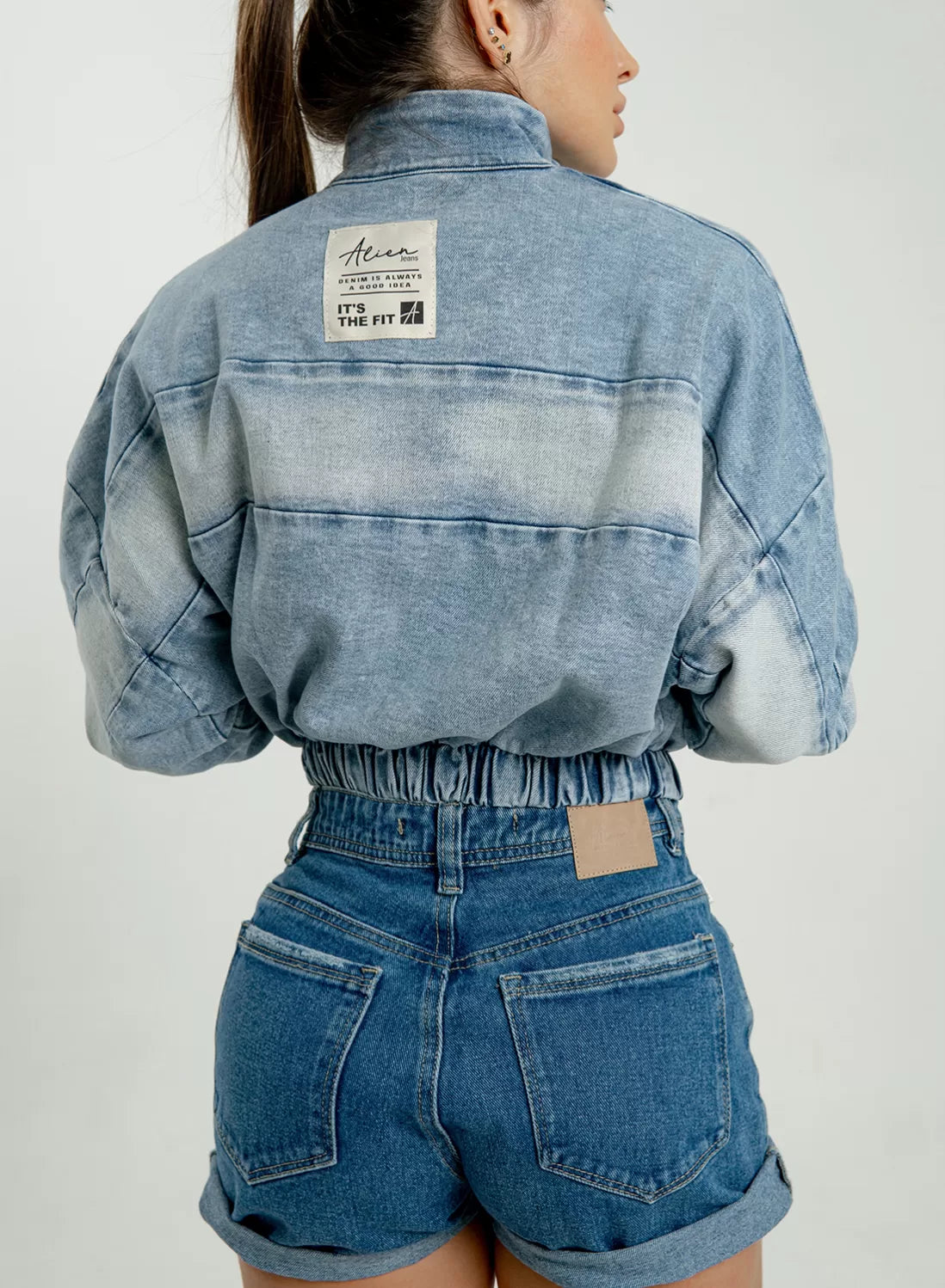 Women's Bomber Denim Jacket