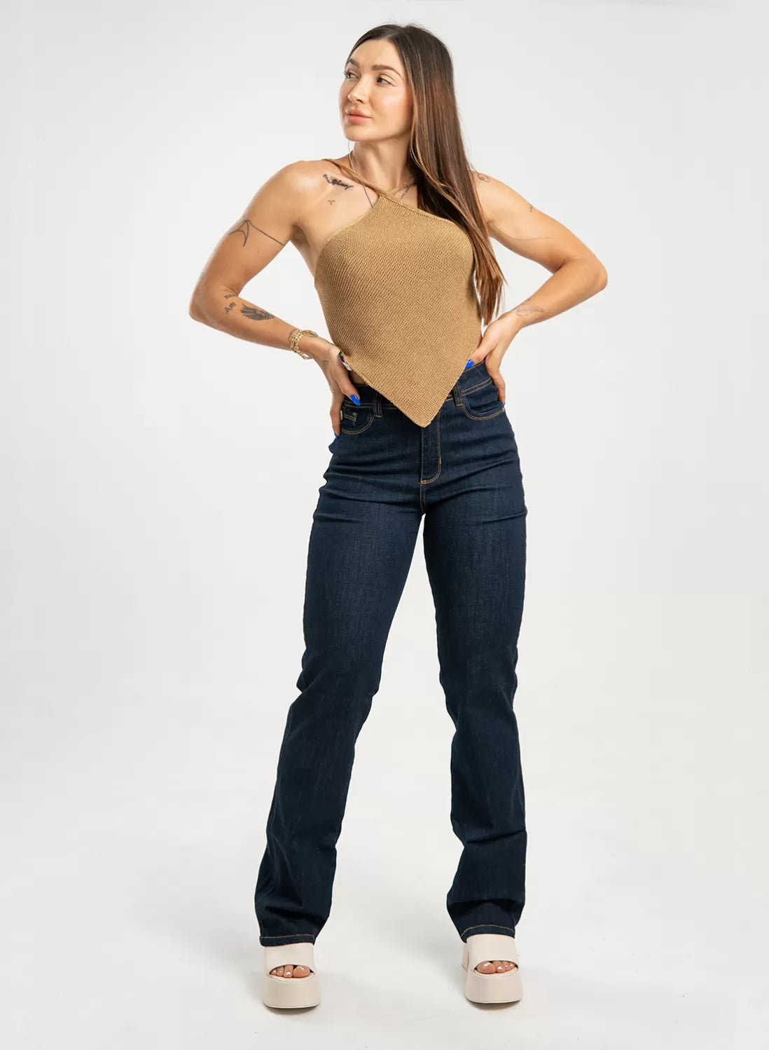 High Rise Straight Jeans