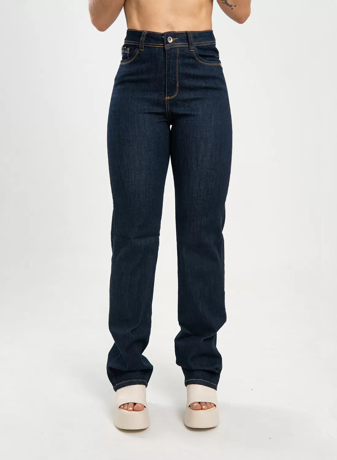 High Rise Straight Jeans