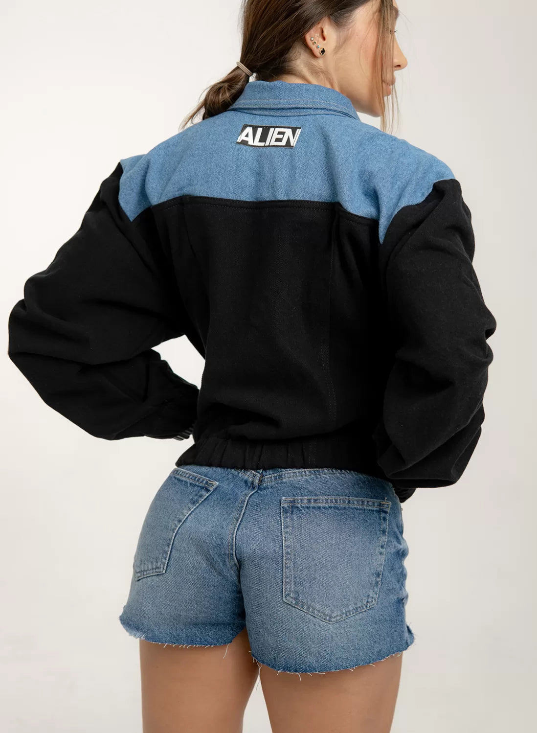 Women's Bomber Denim Jacket