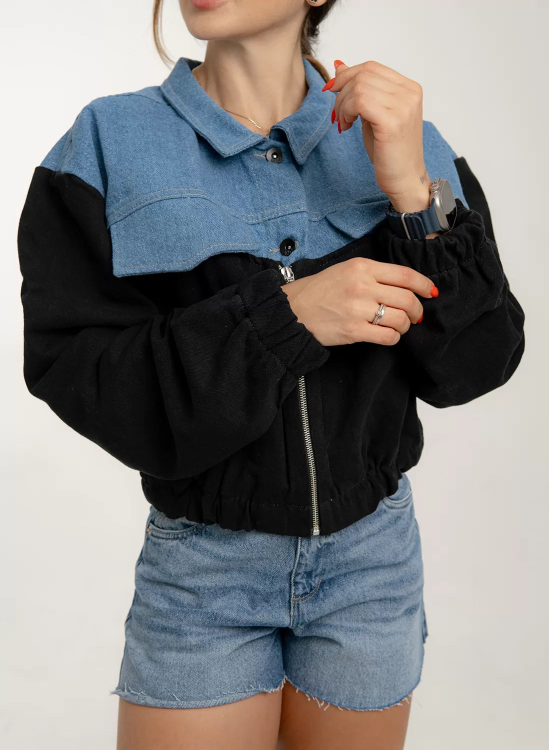 Women's Bomber Denim Jacket