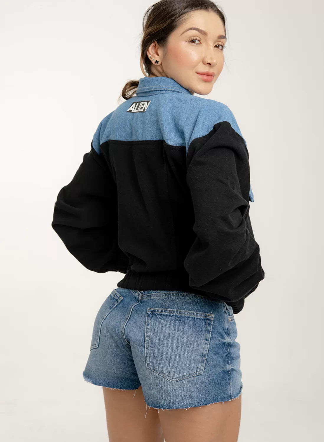 Women's Bomber Denim Jacket