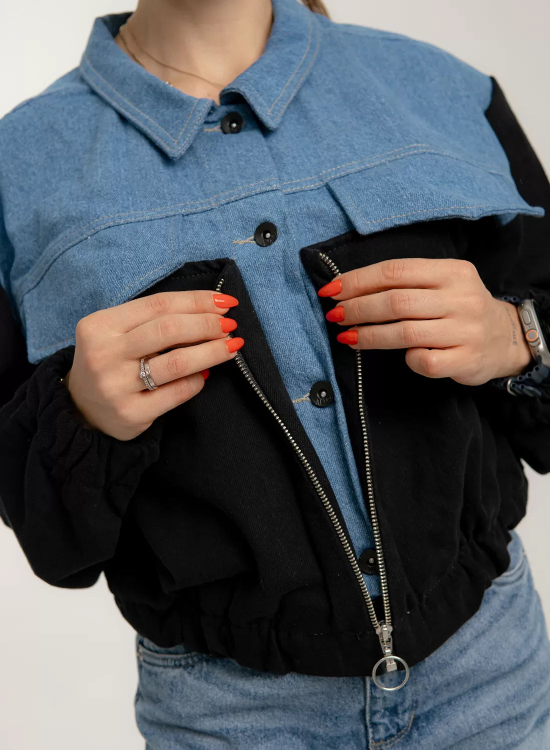 Women's Bomber Denim Jacket