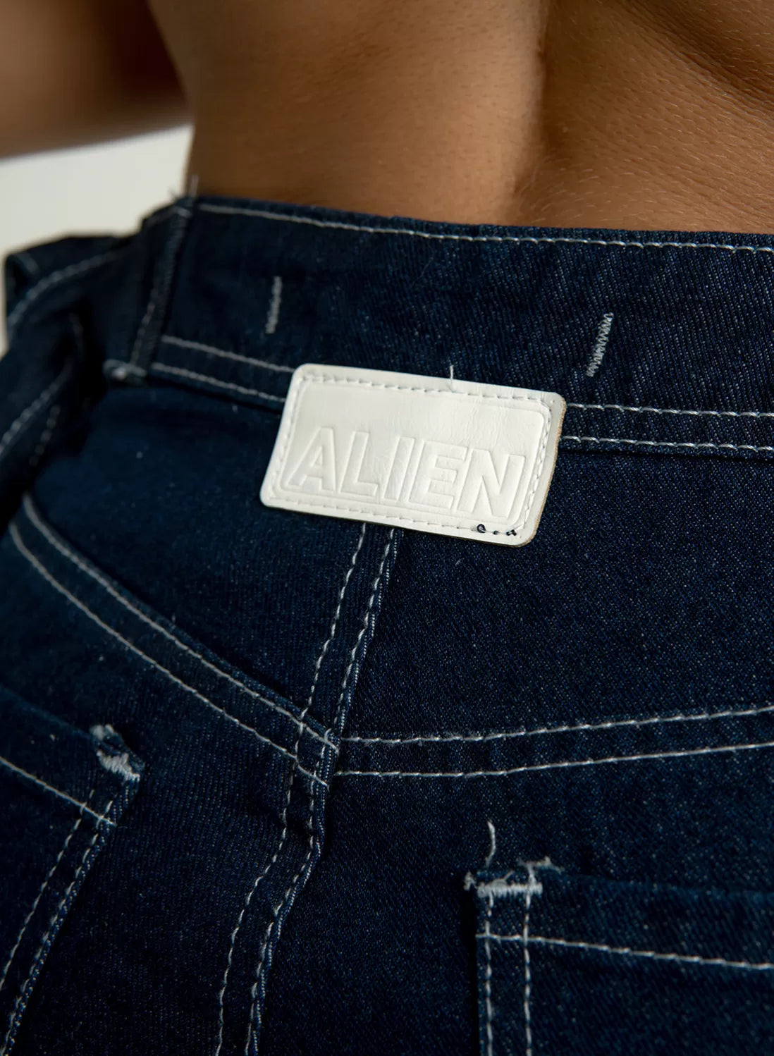 Mid Rise Straight Jeans