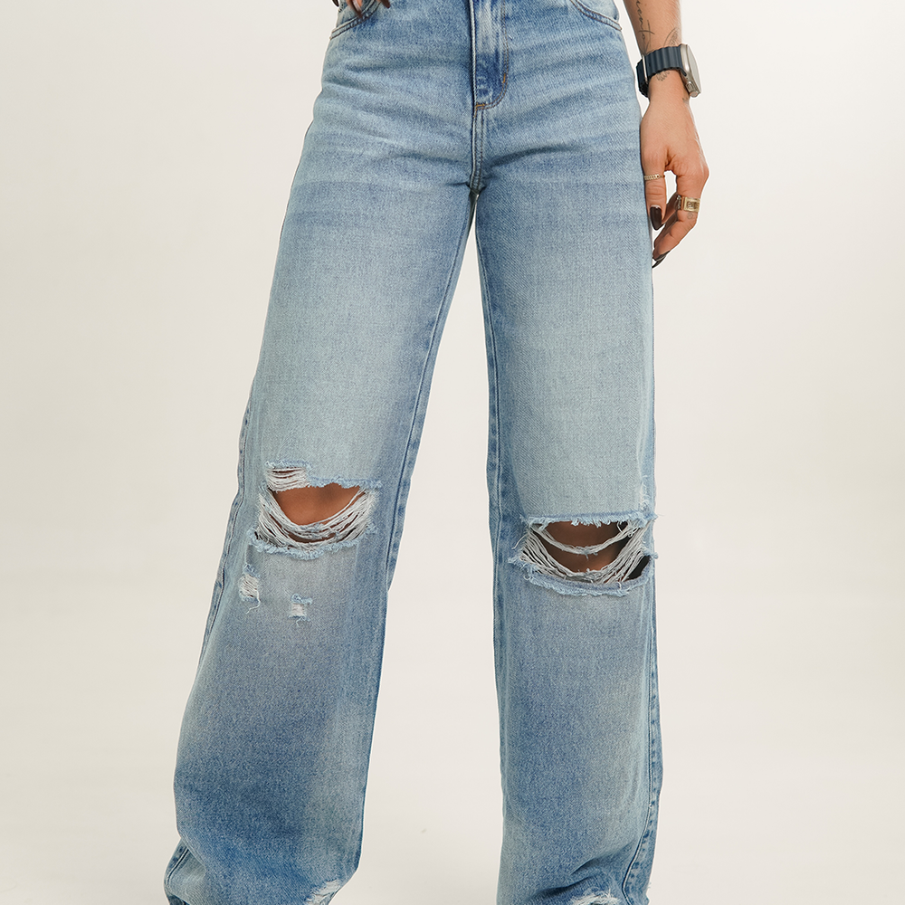 
                      
                         Women's Mid Rise Straight Jeans
                      
                    