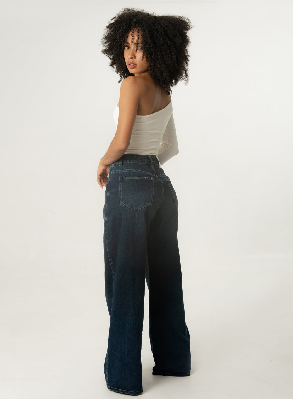 Women's Low Rise Wide Leg Jeans