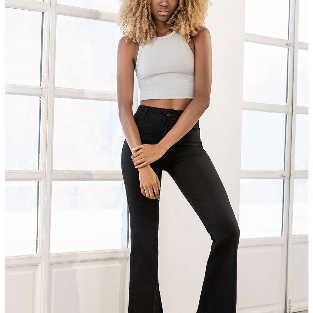
                      
                        BLACK BOOTCUT JEANS
                      
                    