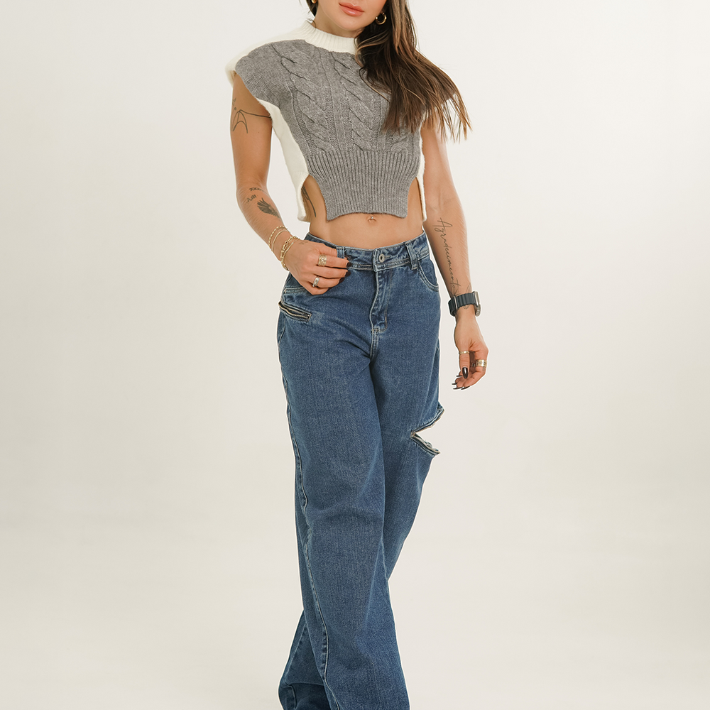 Women's Mid Waist Baggy Jeans