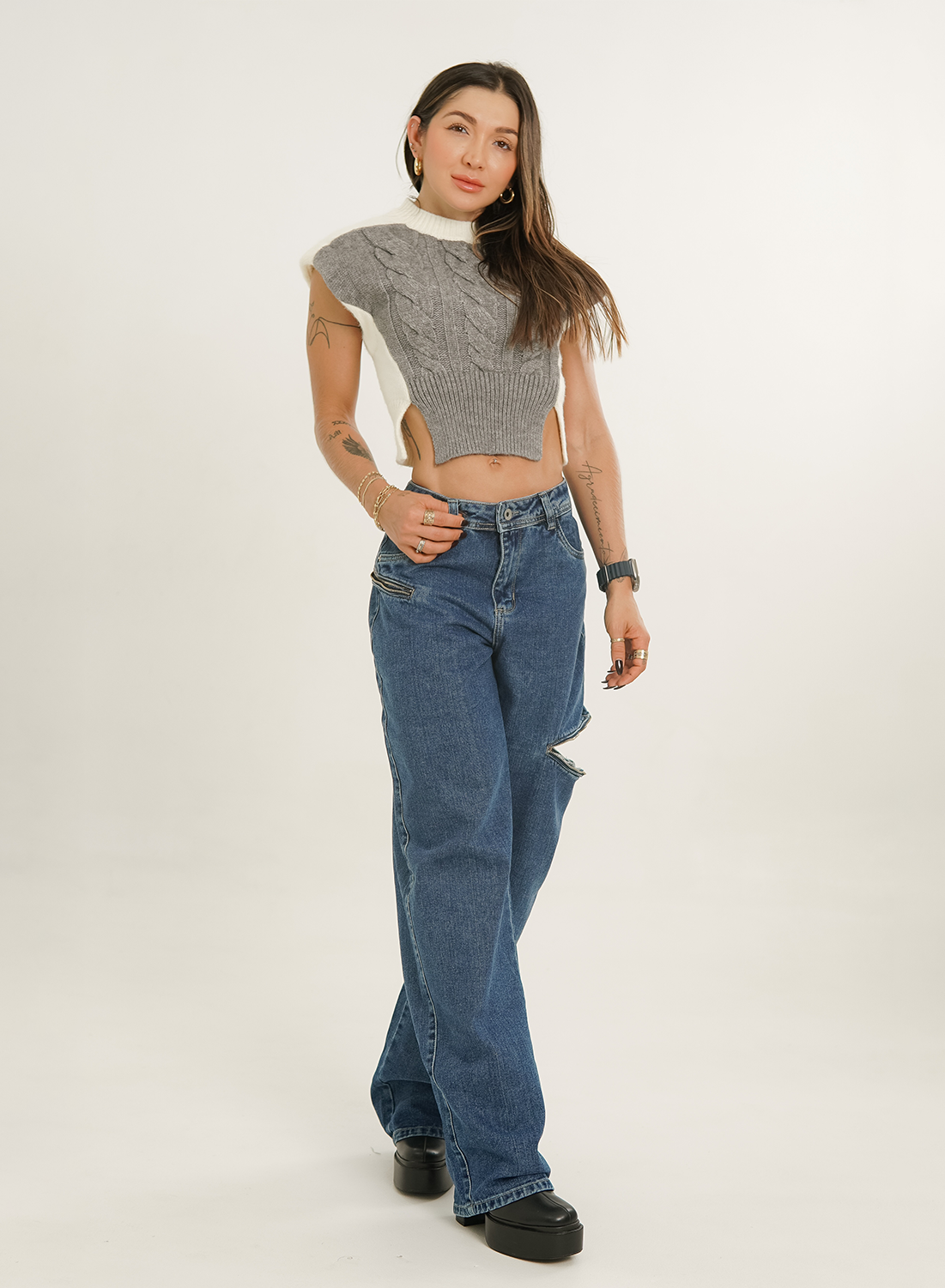 Women's Mid Waist Baggy Jeans