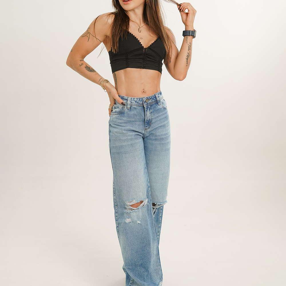  Women's Mid Rise Straight Jeans