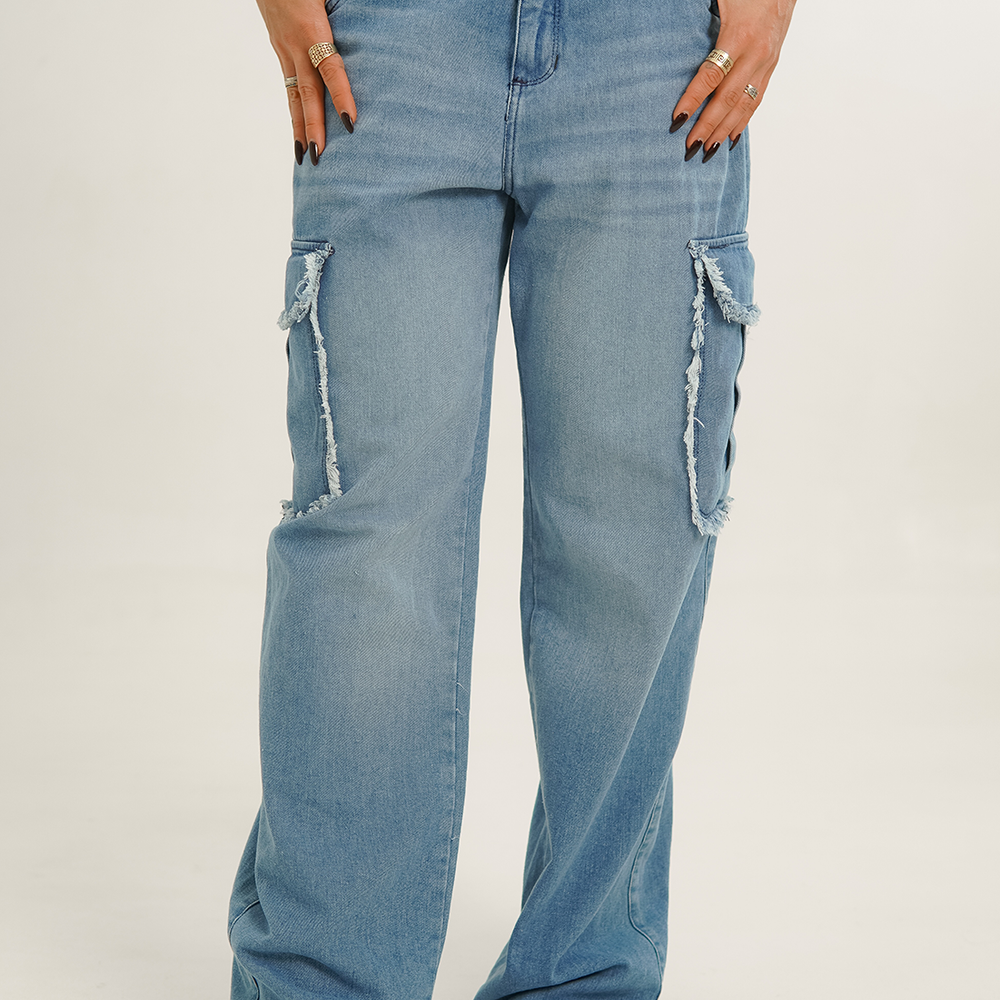 
                      
                        Women's Low Rise Cargo Jeans
                      
                    