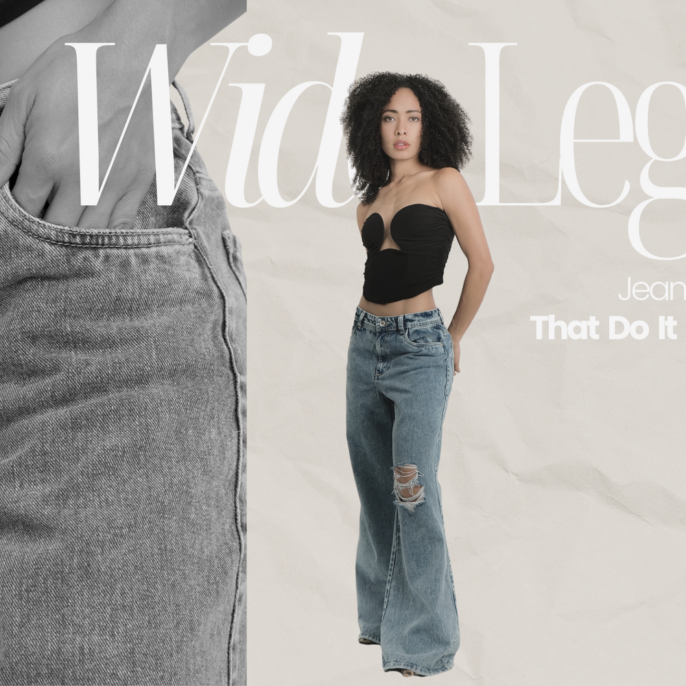 Wide leg jeans for women