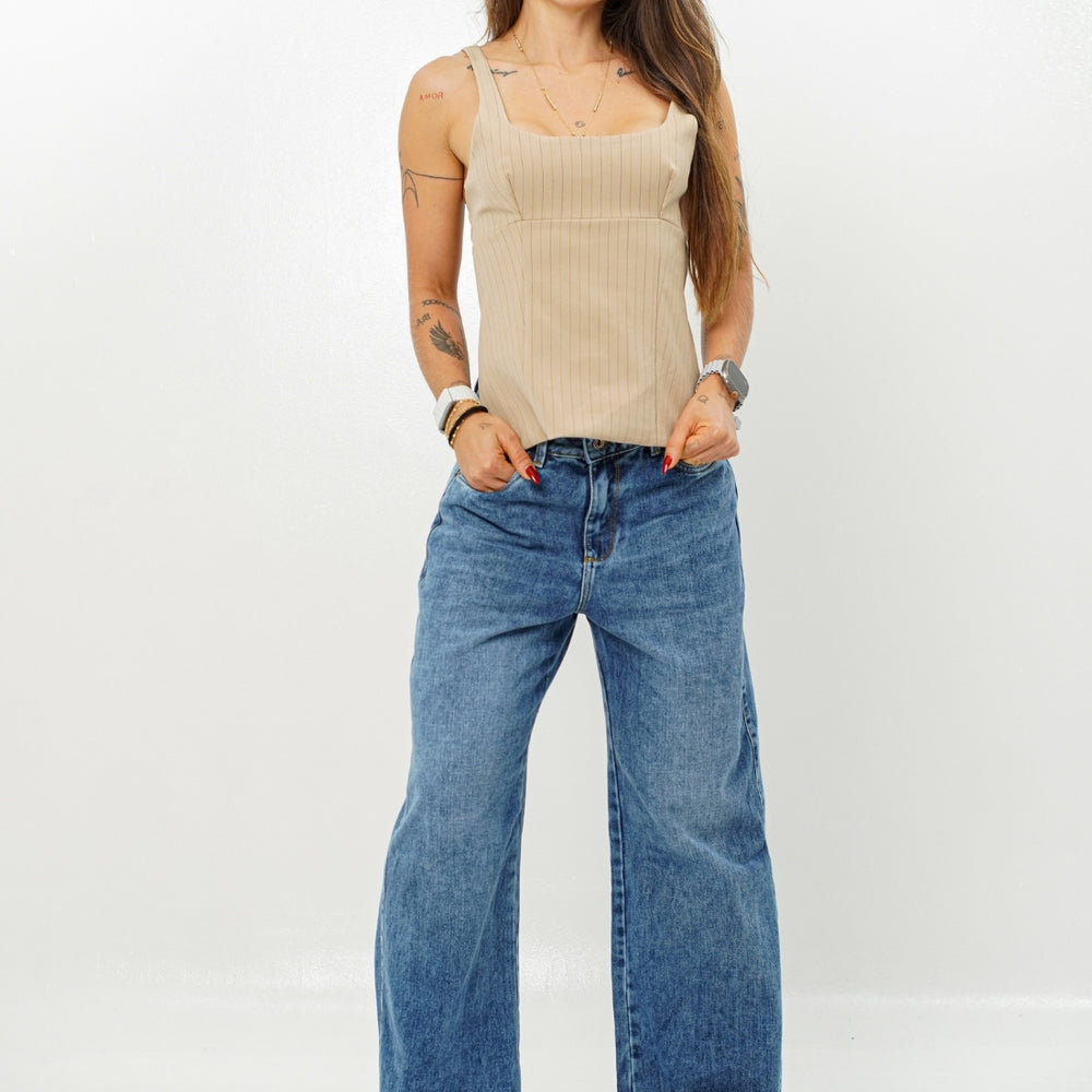 
                      
                         Women's Low Rise Wide Leg  ALIEN Jeans
                      
                    