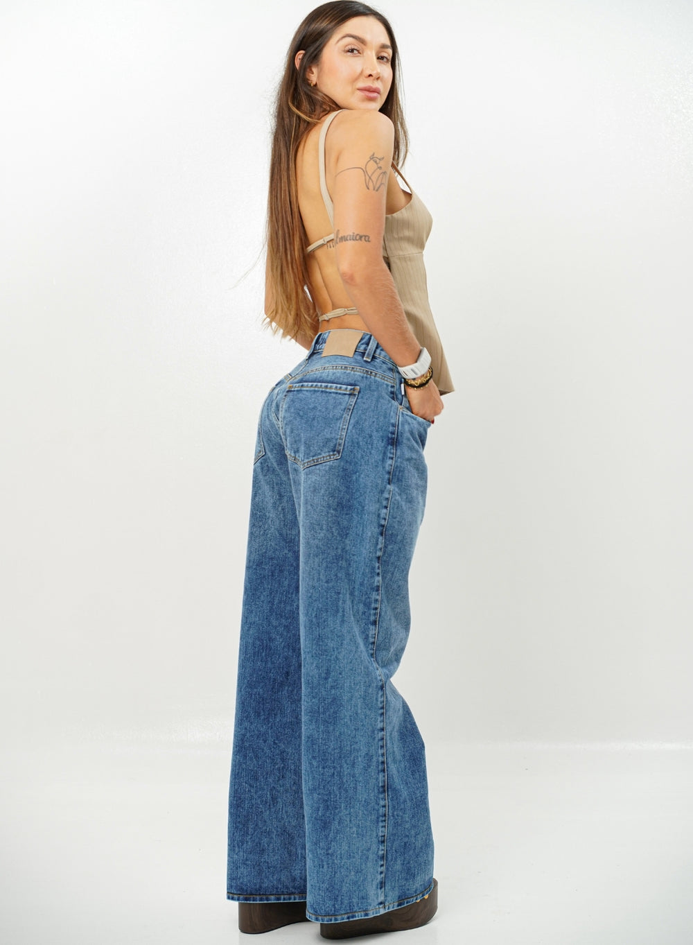  Women's Low Rise Wide Leg  ALIEN Jeans