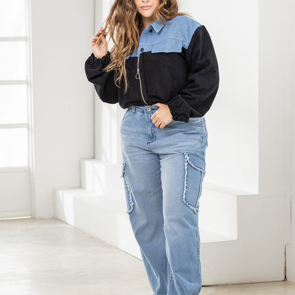 
                      
                        Women's Bomber Denim Jacket
                      
                    