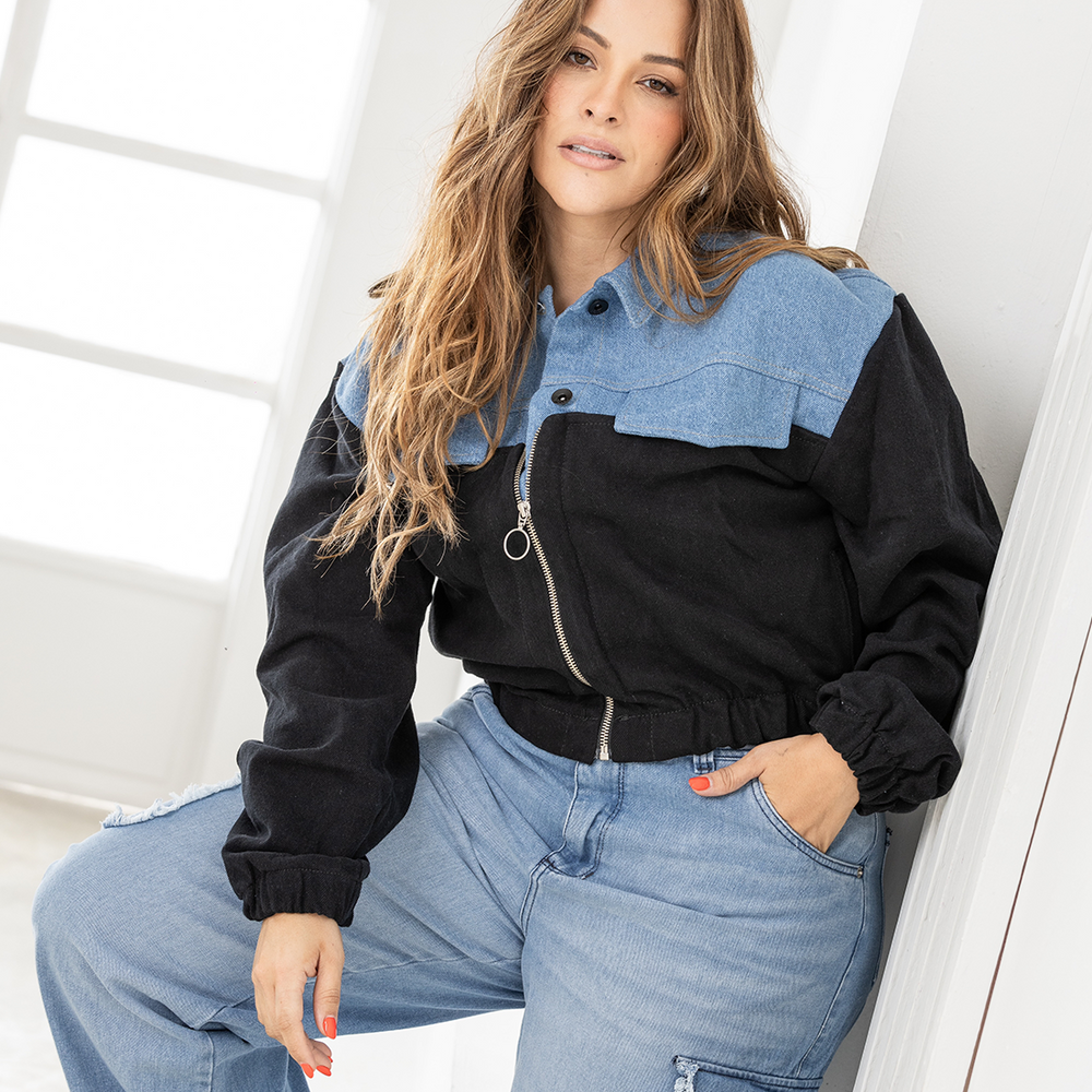Women's Bomber Denim Jacket